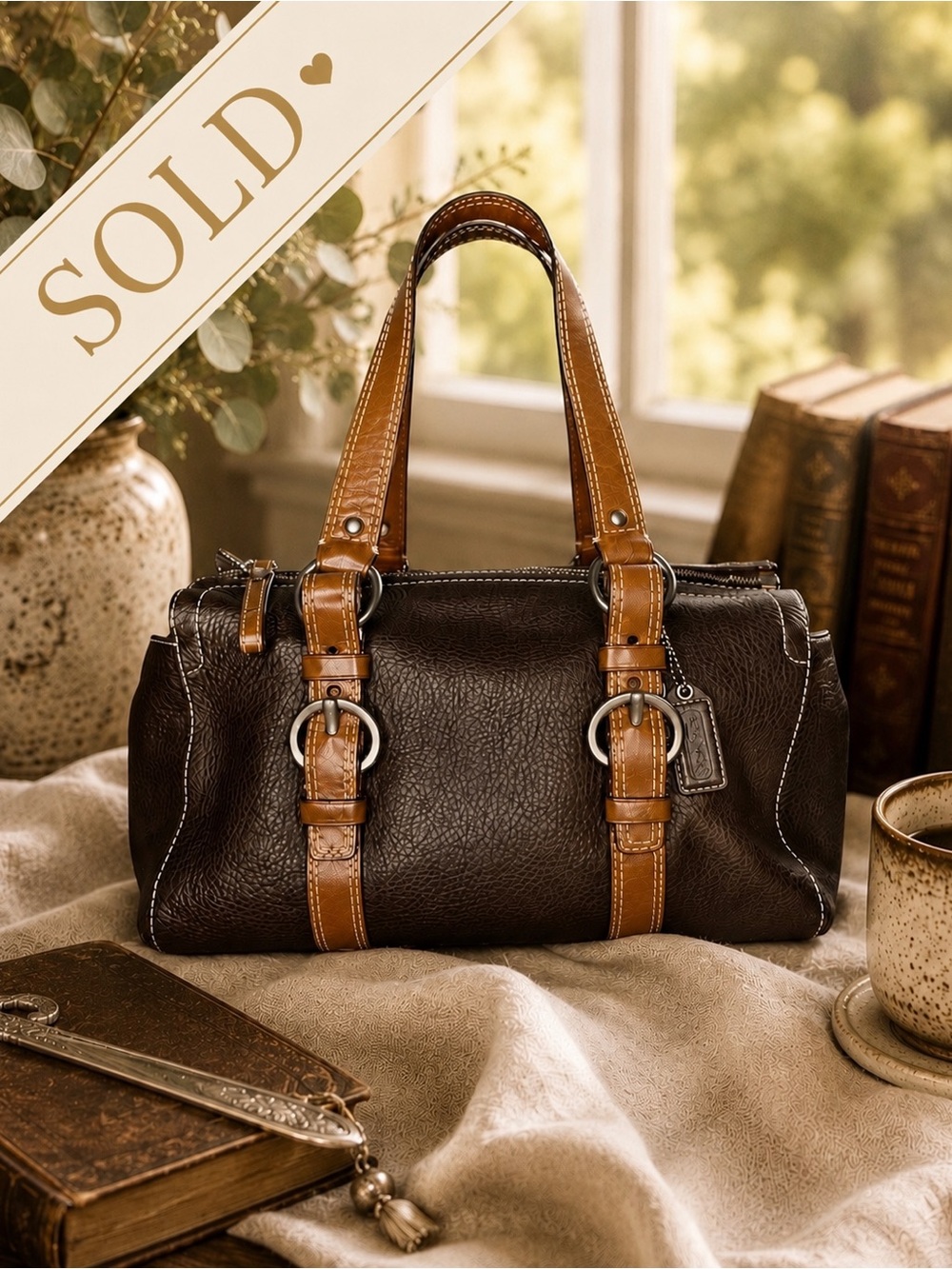 *SOLD* COACH Chelsea Satchel 2007 | Saddle & Tan Soft Milled Leather
